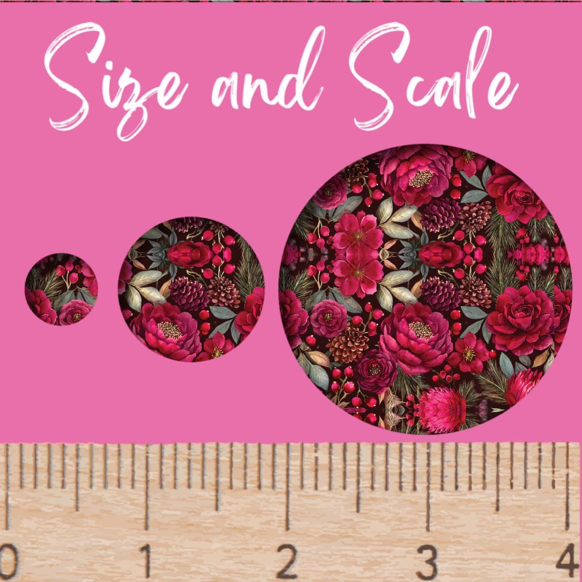 Patterned Laser Acrylic, Christmas Floral Cast Sheet For Lasers