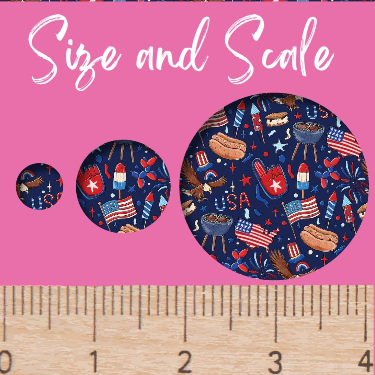 4th of July Barbecue Acrylic Sheets - 4th Of July Patriotic Laser Cut Acrylic | Diode Laser Wood Patterned Cast Acrylic, Flex and Wood for Lasers