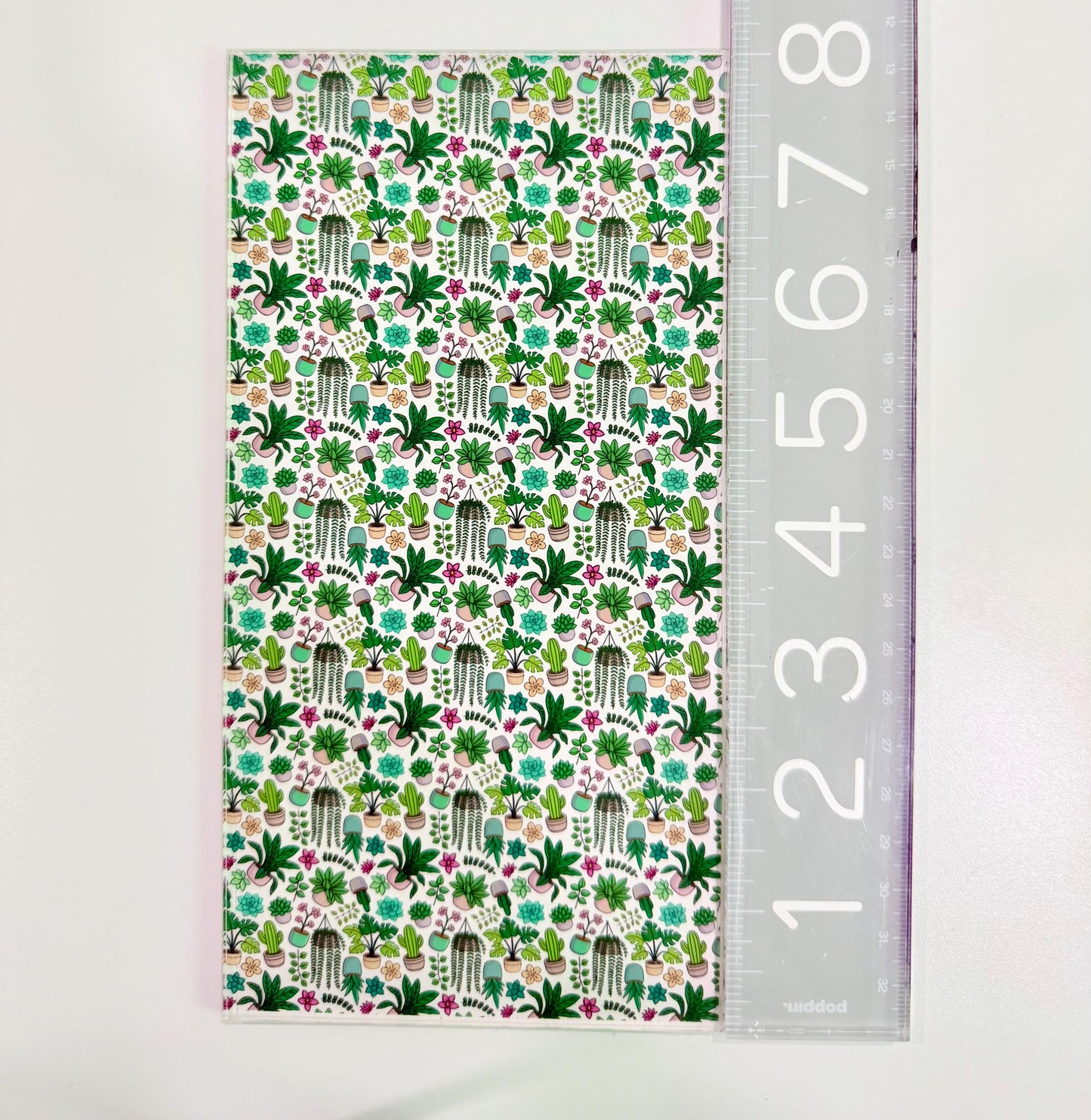 Houseplants Patterned Acrylic Sheet - Clear 1/8 Inch Decorative Plant Lover Patterned Cast Acrylic, Flex and Wood for Lasers