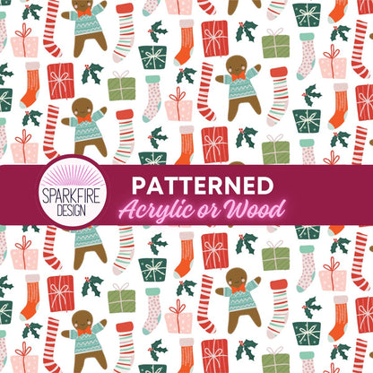 Christmas Patterned Acrylic, Santa Claus Laser Sheet For Cutting