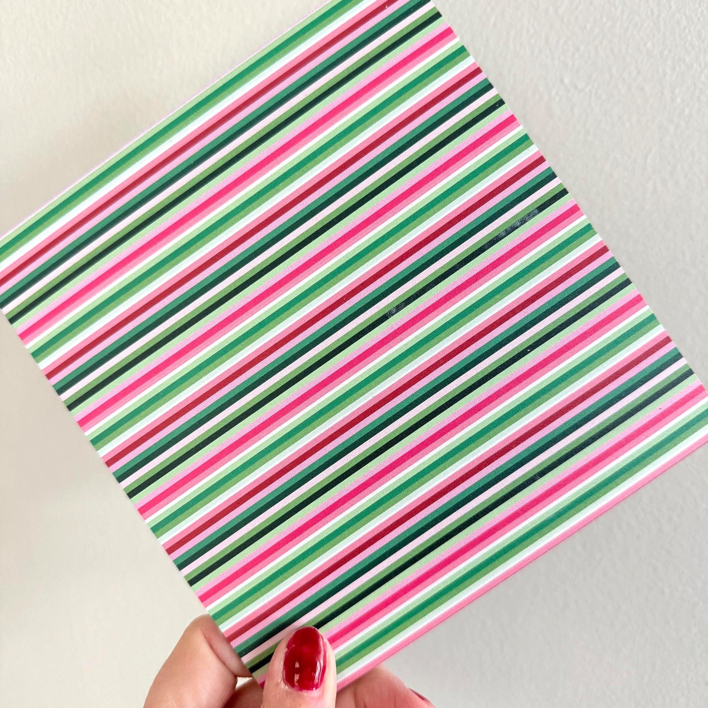 Christmas Stripe Acrylic or Wood for Diode | Cast Acrylic for Laser Cutting