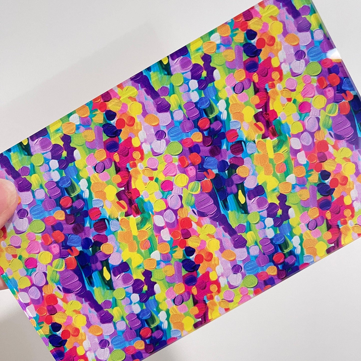 Paint Daubs Patterned Cast Acrylic, Flex and Wood for Lasers