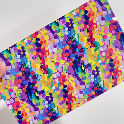Paint Daubs Patterned Cast Acrylic, Flex and Wood for Lasers