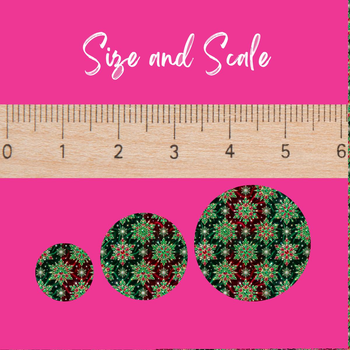 Snowflake Patterned Acrylic Sheet, Christmas Laser Cut, Red Green