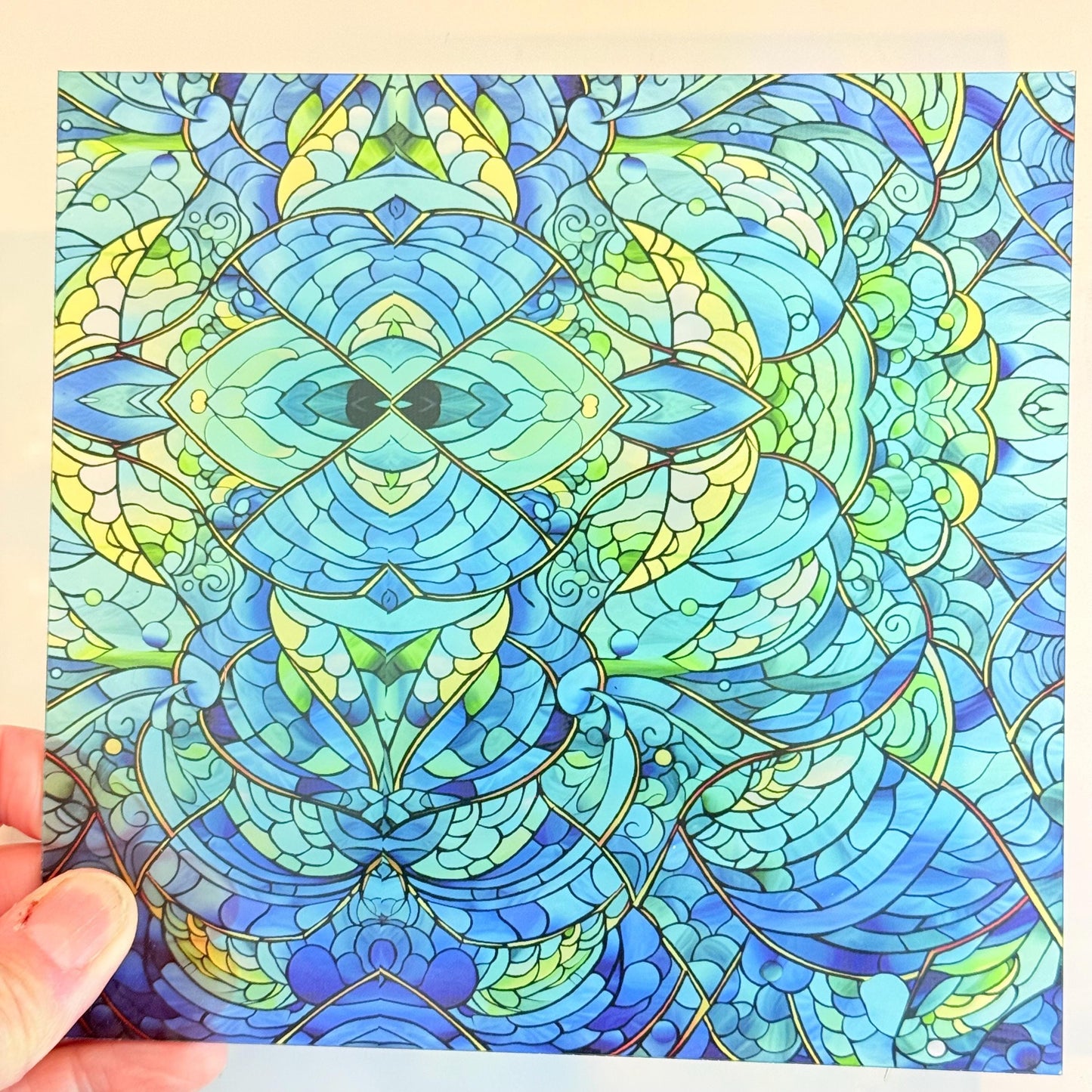 Stained Glass Acrylic Patterned Sheet – UV Printed Decorative Panel for Laser Cutting Patterned Cast Acrylic, Flex and Wood for Lasers