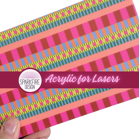 Patterned Acrylic Sheet – UV Printed Cast Acrylic Sheet for Laser Cut Jewelry Patterned Cast Acrylic, Flex and Wood for Lasers
