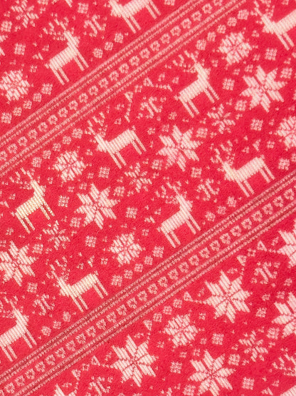 Red Nordic Christmas Acrylic, Sweater Patterned Cast Acrylic for Lasers, Xmas Acrylic, Acrylic for jewelry, Acrylic for Glowforge