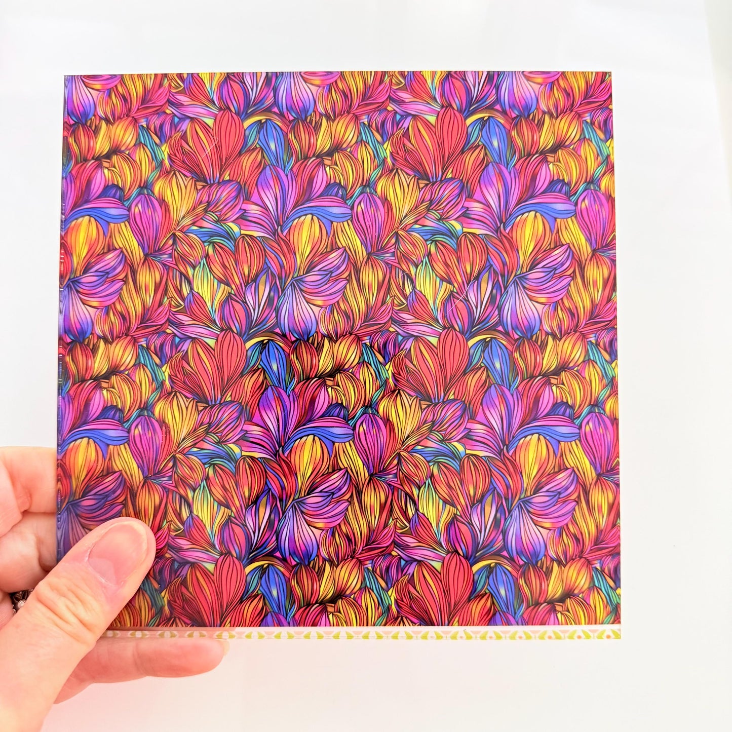 Pink Swirl UV Printed Acrylic Sheet for Suncatchers