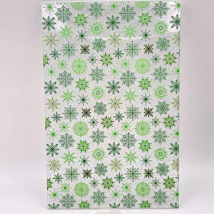 Snowflake Acrylic on Clear Glitter Acrylic for Lasers, Christmas Glitter Acrylic, Acrylic for Jewelry and Cup Toppers