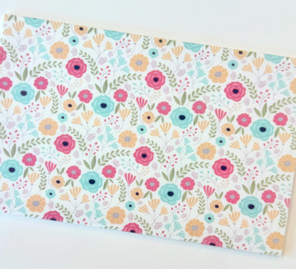 Patterned Acrylic for Lasers – White Core UV Printed Floral Acrylic Sheets 6x4 Patterned Cast Acrylic, Flex and Wood for Lasers