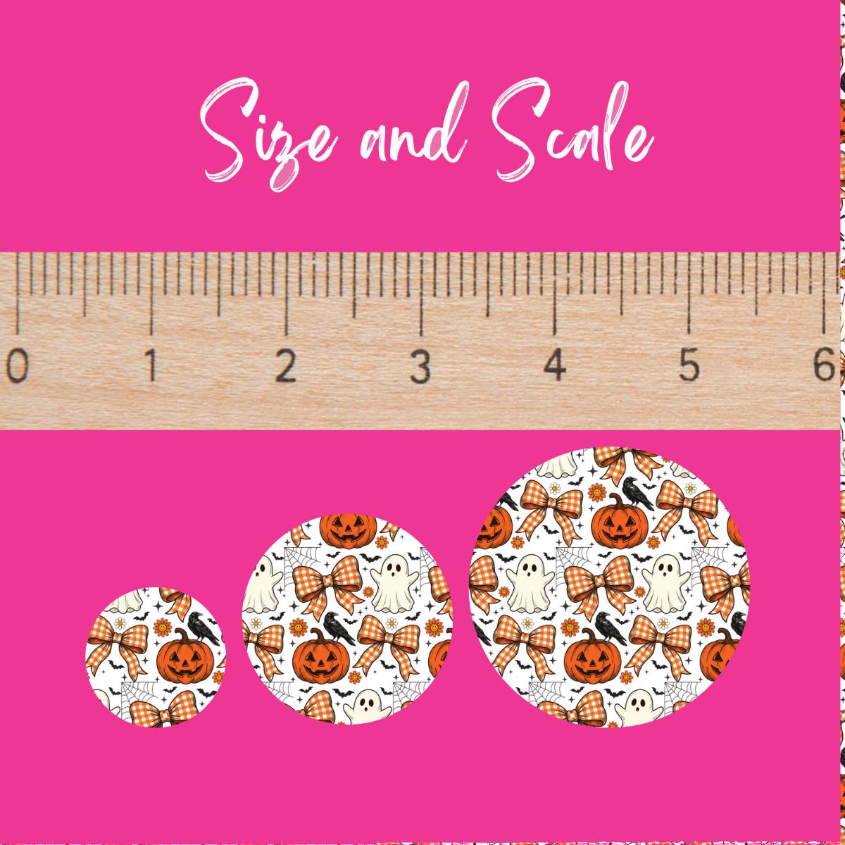 Halloween Patterned Acrylic Sheet - Fall Ghost Pumpkin Design | Laser Cutting Materials