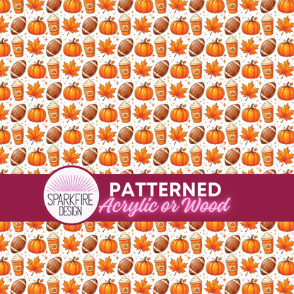 Patterned Acrylic Sheet, Fall Football Laser Acrylic, Cast For Lasers