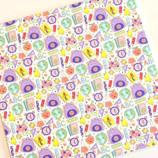 Back to School Patterned Acrylic Sheet-for teachers bag tags Patterned Cast Acrylic, Flex and Wood for Lasers