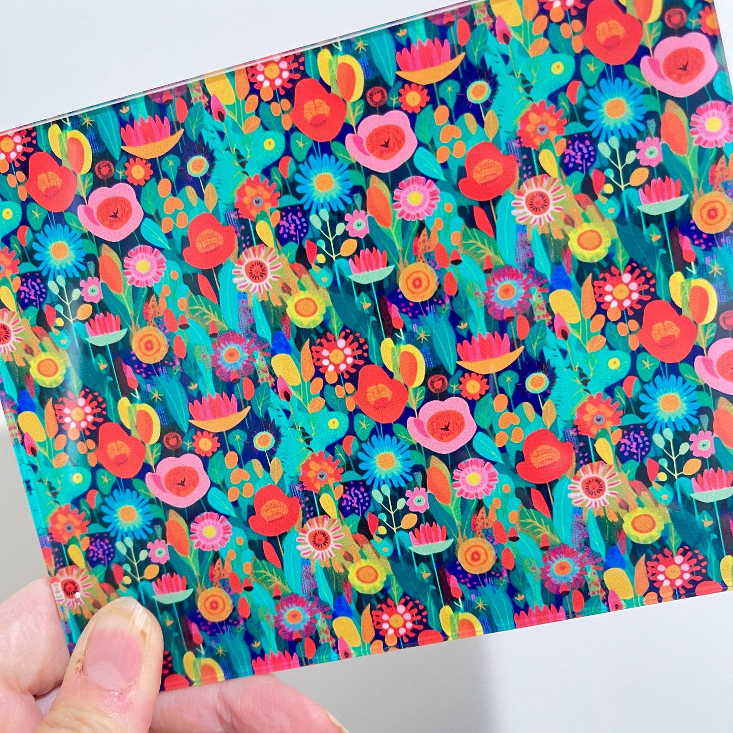 Floral Acrylic Sheet - UV Printed Clear Core Acrylic for Jewelry & Cup Toppers Patterned Cast Acrylic, Flex and Wood for Lasers