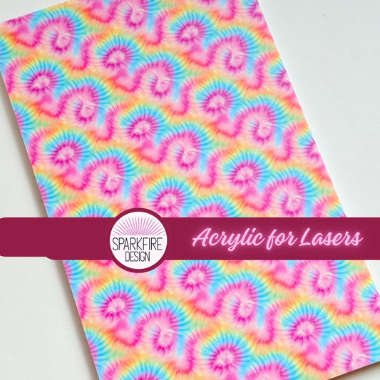 Patterned Acrylic Sheet – White Core UV Printed Acrylic for Laser Cutting Jewelry Patterned Cast Acrylic, Flex and Wood for Lasers