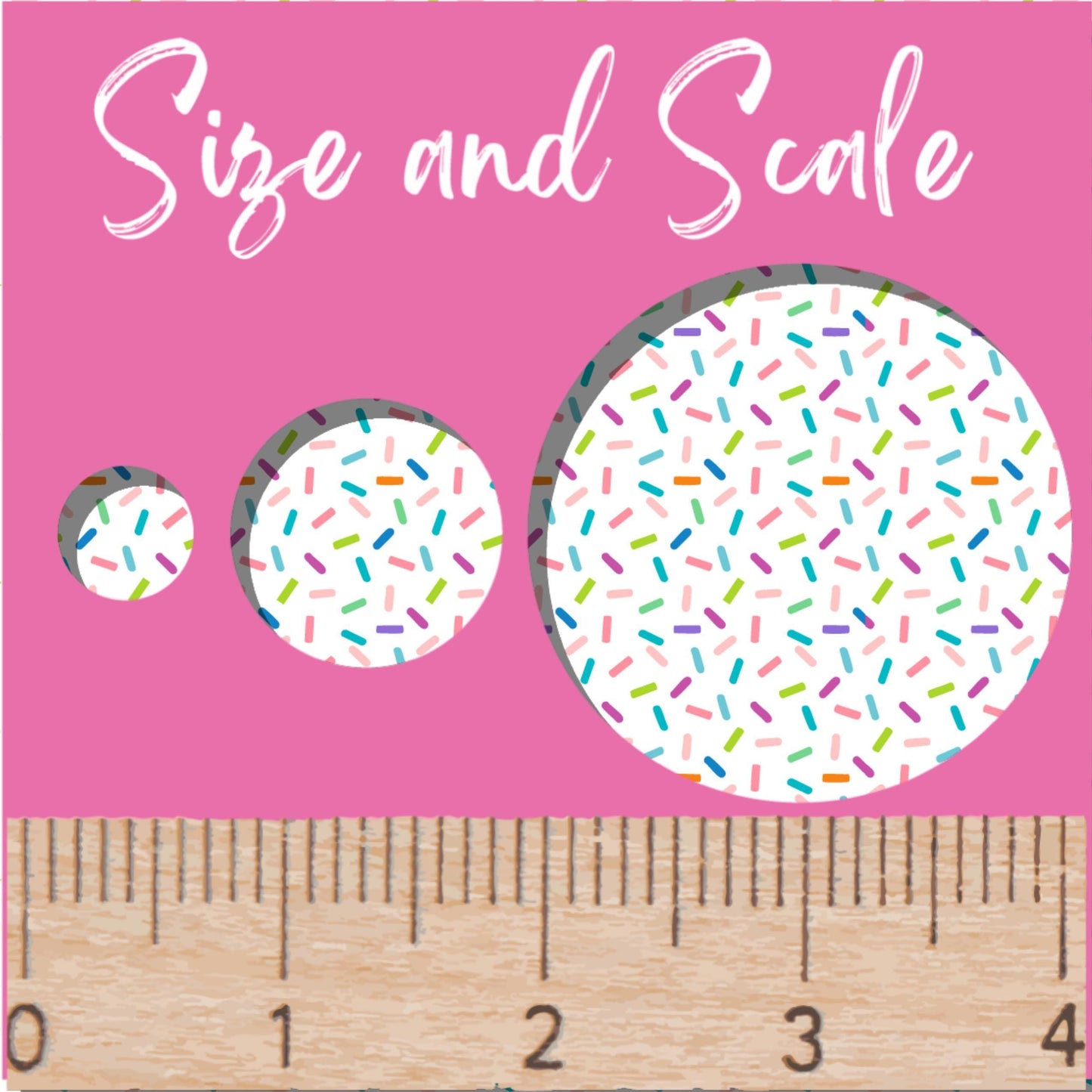 Birthday Cake Sprinkles Patterned Cast Acrylic, Flex and Wood for Lasers