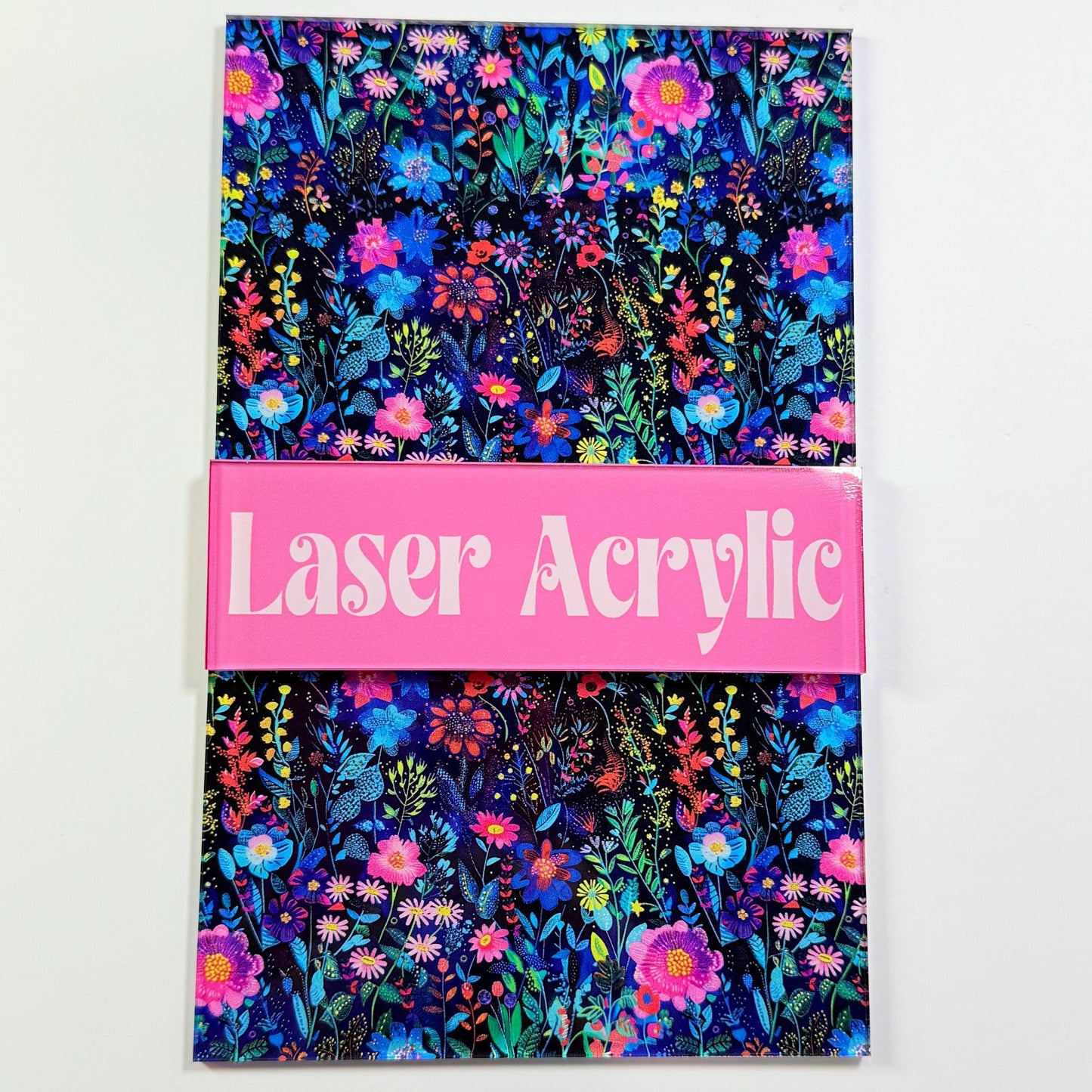 Clear Core Acrylic Floral UV Printed Sheet – Laser Cut Jewelry Supplies Patterned Cast Acrylic, Flex and Wood for Lasers