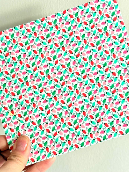 Christmas Lights Patterned Acrylic - Laser Cut Acrylic Sheet for Lasers | Red Green