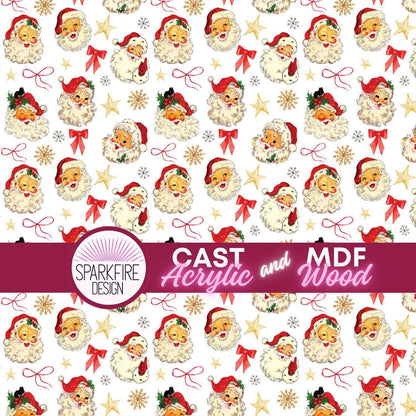 Christmas Patterned Acrylic, Santa Laser Cast Acrylic Sheet