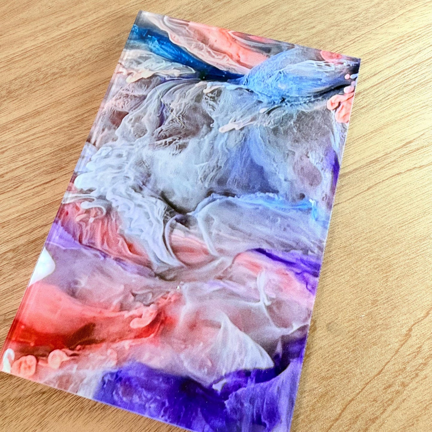 Patterned Acrylic Sheet – Clear UV Printed Acrylic Panel with Alcohol Ink Swirl for Laser Cut Jewelry Patterned Cast Acrylic, Flex and Wood for Lasers