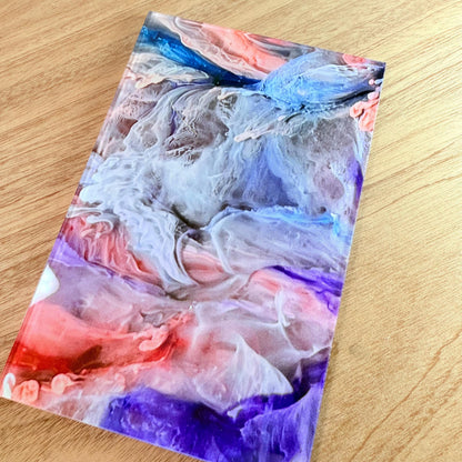 Patterned Acrylic Sheet – Clear UV Printed Acrylic Panel with Alcohol Ink Swirl for Laser Cut Jewelry Patterned Cast Acrylic, Flex and Wood for Lasers