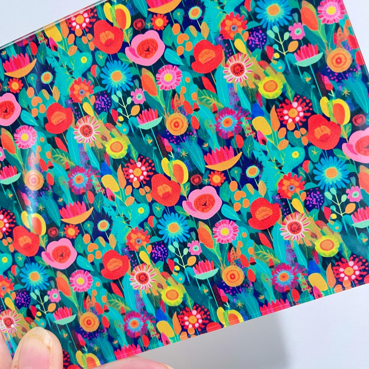 Floral Acrylic Sheet - UV Printed Clear Core Acrylic for Jewelry & Cup Toppers Patterned Cast Acrylic, Flex and Wood for Lasers