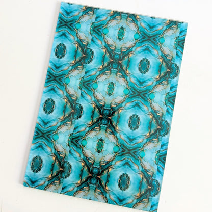 Clear Core Acrylic Durable Sheet - Laser Cut UV Printed Marble Swirl Pattern for Jewelry Making Patterned Cast Acrylic, Flex and Wood for Lasers