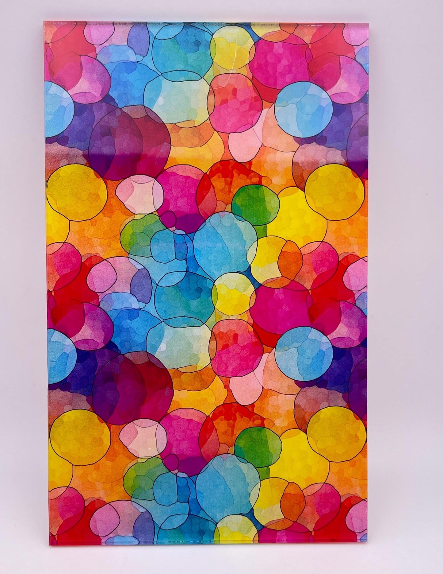 Rainbow Acrylic Sheet - 1/8 Inch Clear Cast Patterned Acrylic for Jewelry & Cup Toppers Patterned Cast Acrylic, Flex and Wood for Lasers