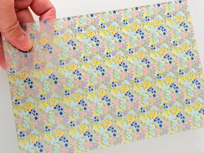 Flower Acrylic Sheet – Ditsy Floral Patterned Laser Cut Acrylic Panel 5x8 Patterned Cast Acrylic, Flex and Wood for Lasers