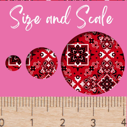 Red Bandana Patterned Laser Acrylic, Red Bandana Sheet For Earrings, Flex, Wood