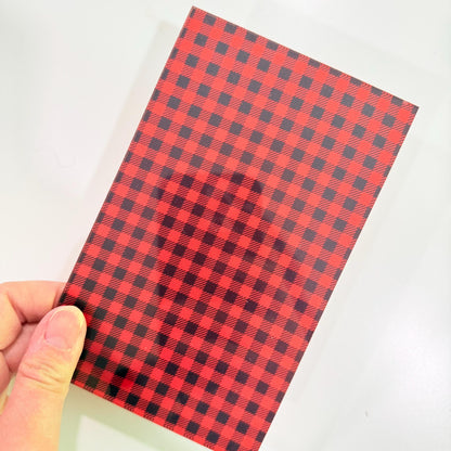 Buffalo Plaid Acrylic 3mm Cast Clear Patterned Sheet – Laser Cutting Supply Patterned Cast Acrylic, Flex and Wood for Lasers