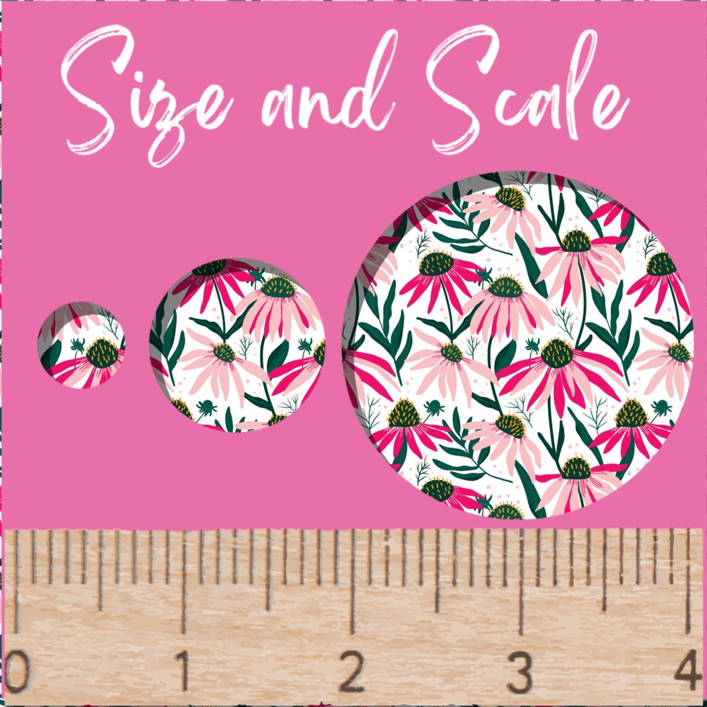 Pink Daisies Patterned Cast Acrylic, Flex and Wood for Lasers