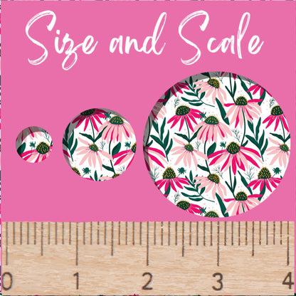 Pink Daisies Patterned Cast Acrylic, Flex and Wood for Lasers