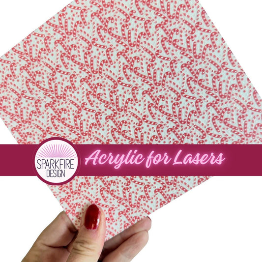 Candy Cane Patterned Acrylic Sheet – Candy Cane Wood and Acrylic