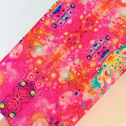Patterned Acrylic Sheet - Clear Core UV Printed Pink Swirl Acrylic for Jewelry & Lasers Patterned Cast Acrylic, Flex and Wood for Lasers