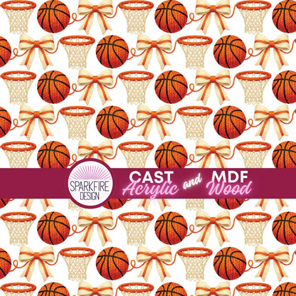 Patterned Cast Acrylic | Basketball Acrylic Sheet & Diode Laser Wood Panels Patterned Cast Acrylic, Flex and Wood for Lasers