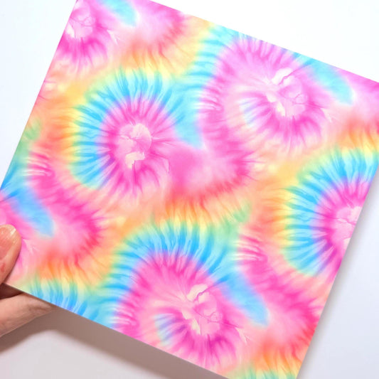 Tie Dye UV Printed Acrylic - Patterned White Core Sheets for Laser Cutting Jewelry Blanks Patterned Cast Acrylic, Flex and Wood for Lasers