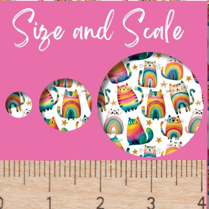 Rainbow Cats Patterned Cast Acrylic, Flex and Wood for Lasers