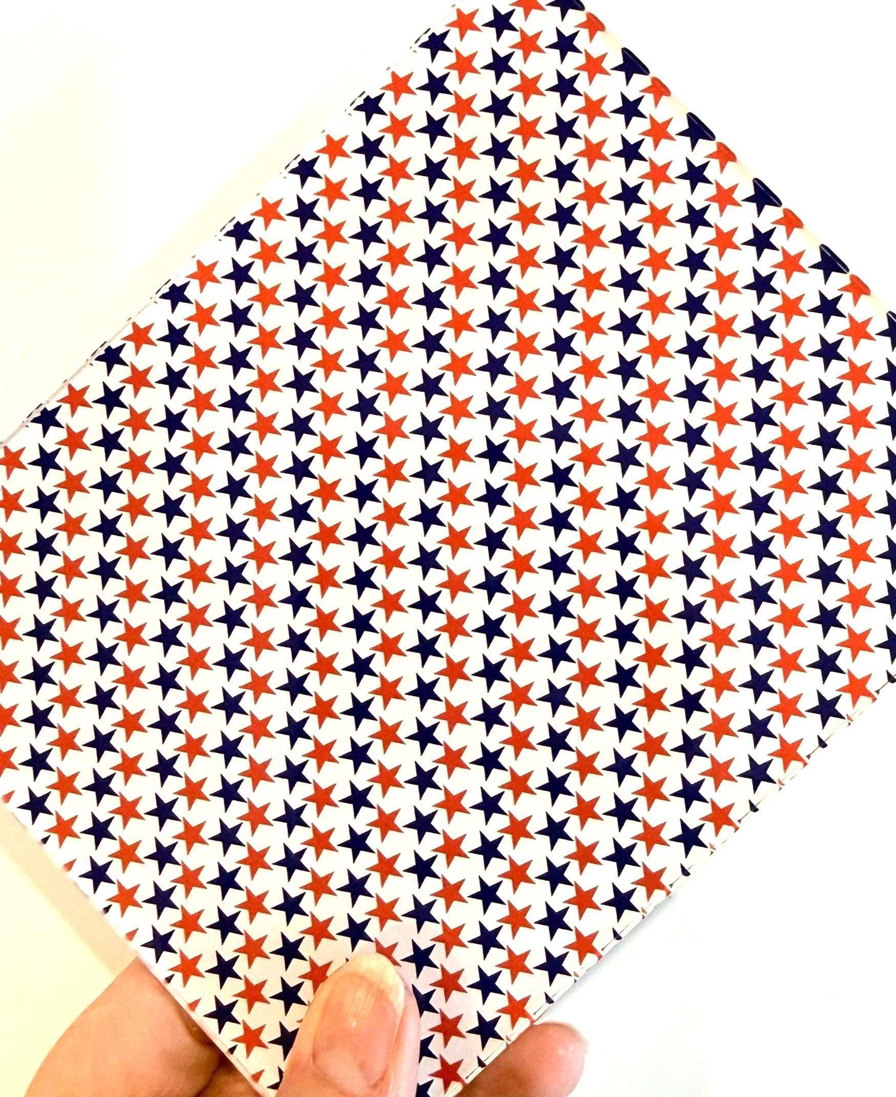 Red, White and Blue Patterned acrylic sheet for laser cutting. The pattern is patriotic, 4th of July, and patriotic.