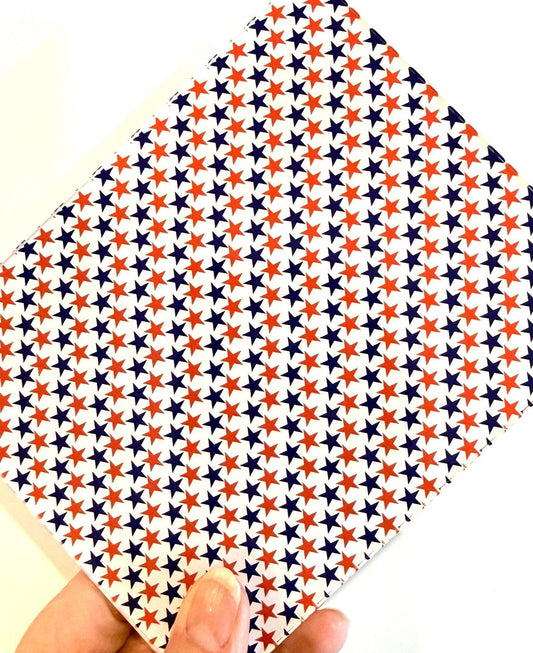 Red, White and Blue Patterned acrylic sheet for laser cutting. The pattern is patriotic, 4th of July, and patriotic.