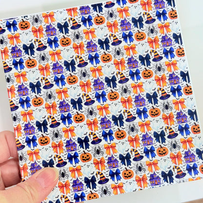 Halloween Patterned Acrylic, Pumpkin Bats Laser Cut Sheet
