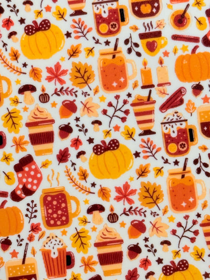 Fall Themed Pumpkin Spice Cast Acrylic Panels for Laser Cutting Patterned Cast Acrylic, Flex and Wood for Lasers