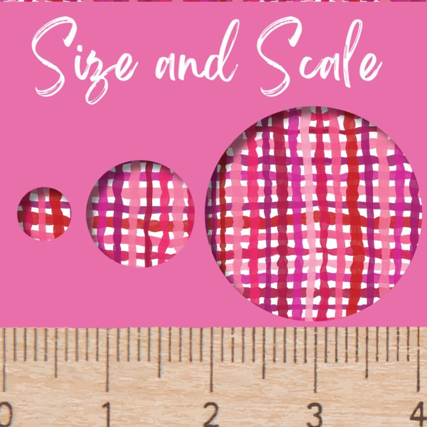 Pink Plaid Patterned Cast Acrylic, Flex and Wood for Lasers
