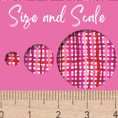 Pink Plaid Patterned Cast Acrylic, Flex and Wood for Lasers