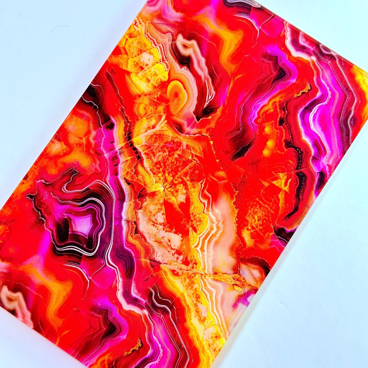 Pink Orange Marble Patterned Cast Acrylic, Flex and Wood for Lasers