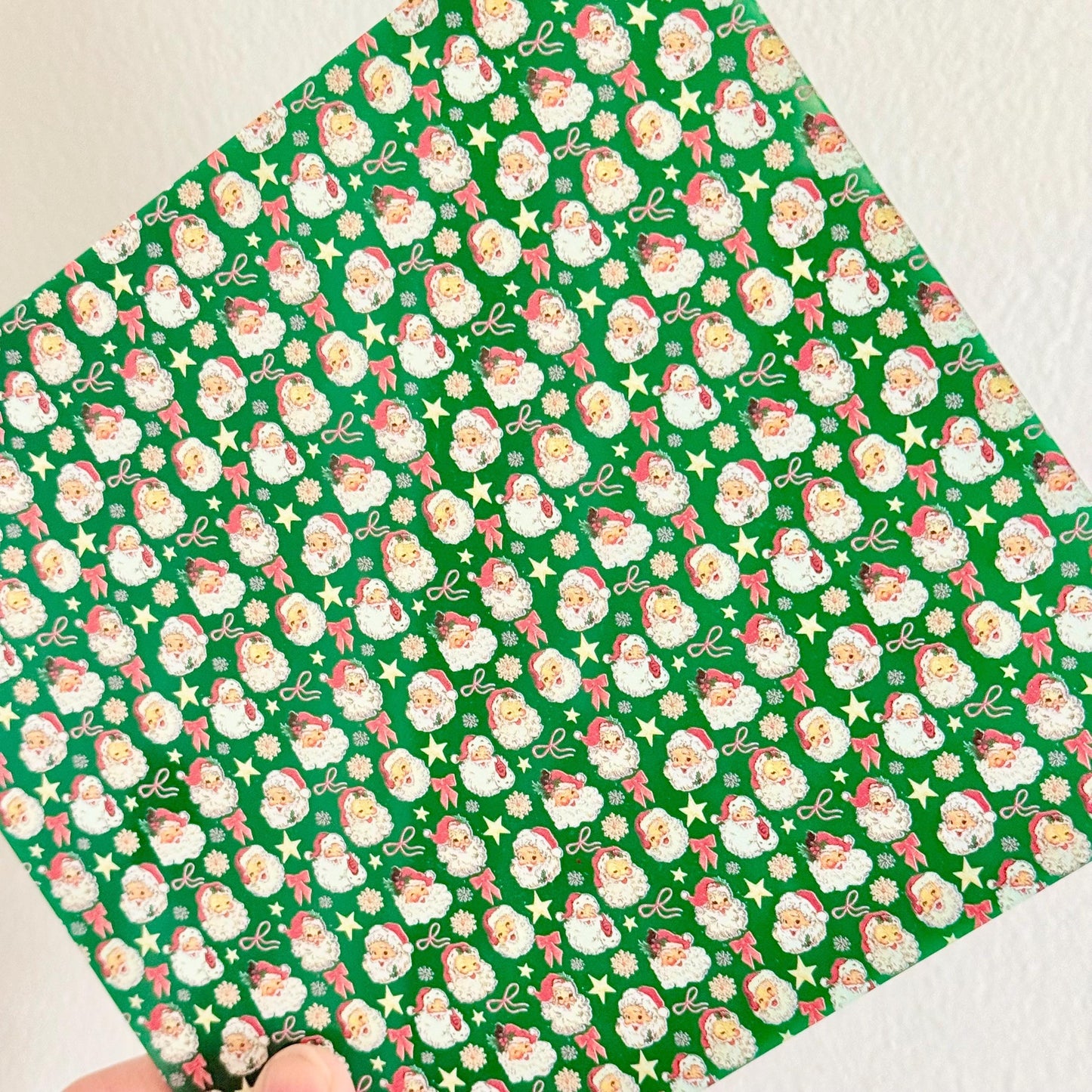 Santa Clause Patterned Acrylic Sheet - Christmas Cast Acrylic Sheets & Wood for Lasers