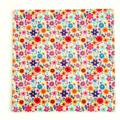 Floral Printed Acrylic Sheet | Laser Cut Jewelry Blanks