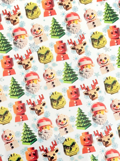 Christmas Acrylic, Patterned Cast  Acrylic for Lasers, Block Xmas Acrylic, Acrylic for jewelry, Acrylic for Glowforge, Aeon, xTool P Series