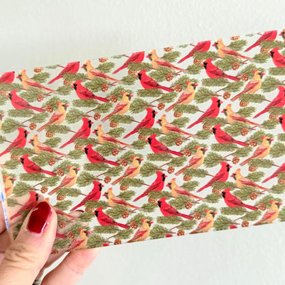 Christmas Cardinal UV Printed Clear Core Acrylic Sheet for Laser Cutting