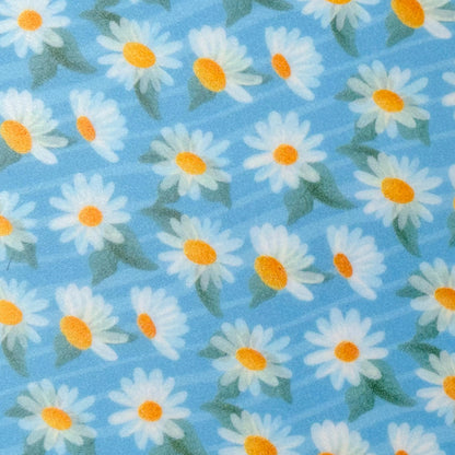 Blue Daisy Acrylic Sheet | Two Sided UV Printed Floral Acrylic for Jewelry and Laser Cutting